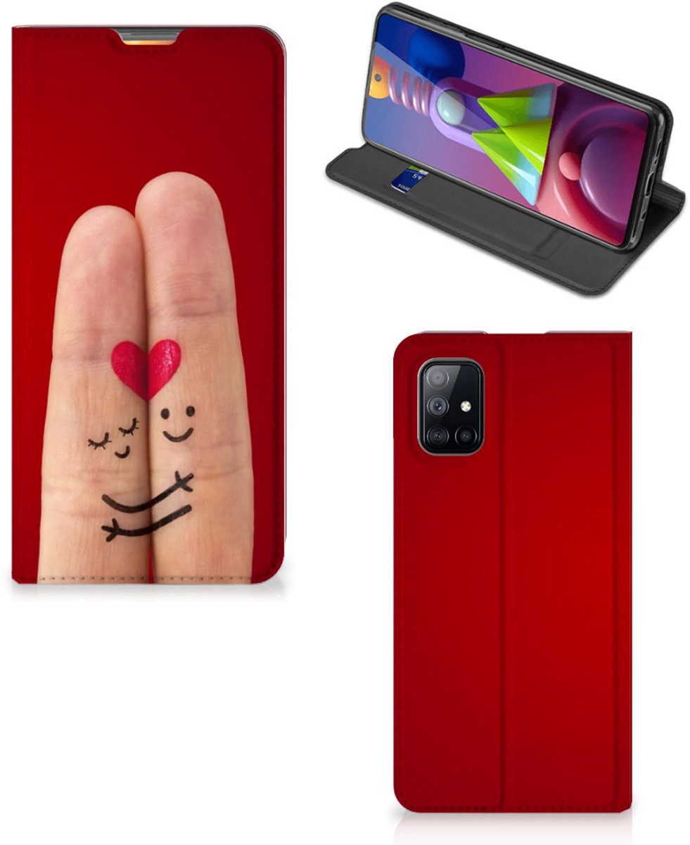 Samsung Galaxy M51 Hippe Standcase Liefde - Origineel Romantisch Cadeau