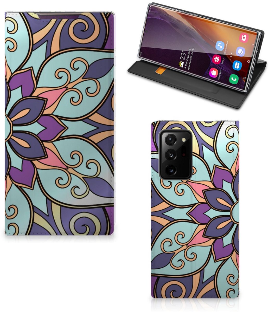 Samsung Galaxy Note 20 Ultra Smart Cover Purple Flower