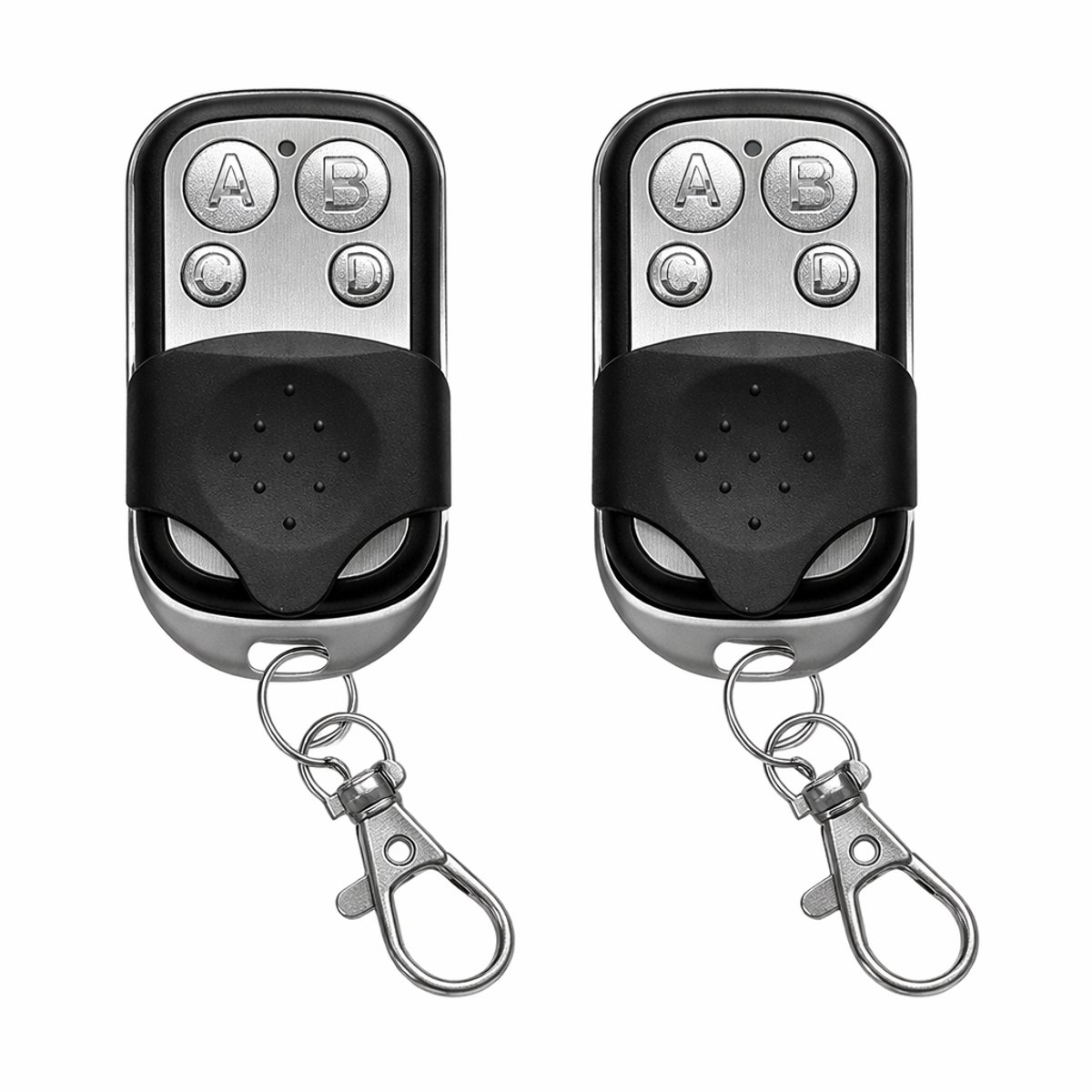Garagedeur Afstandsbediening 433 MHz – Universele Fixed Code Handzender – Garagepoort Opener Afstandsbediening met 4 Knoppen – 2 Stuks