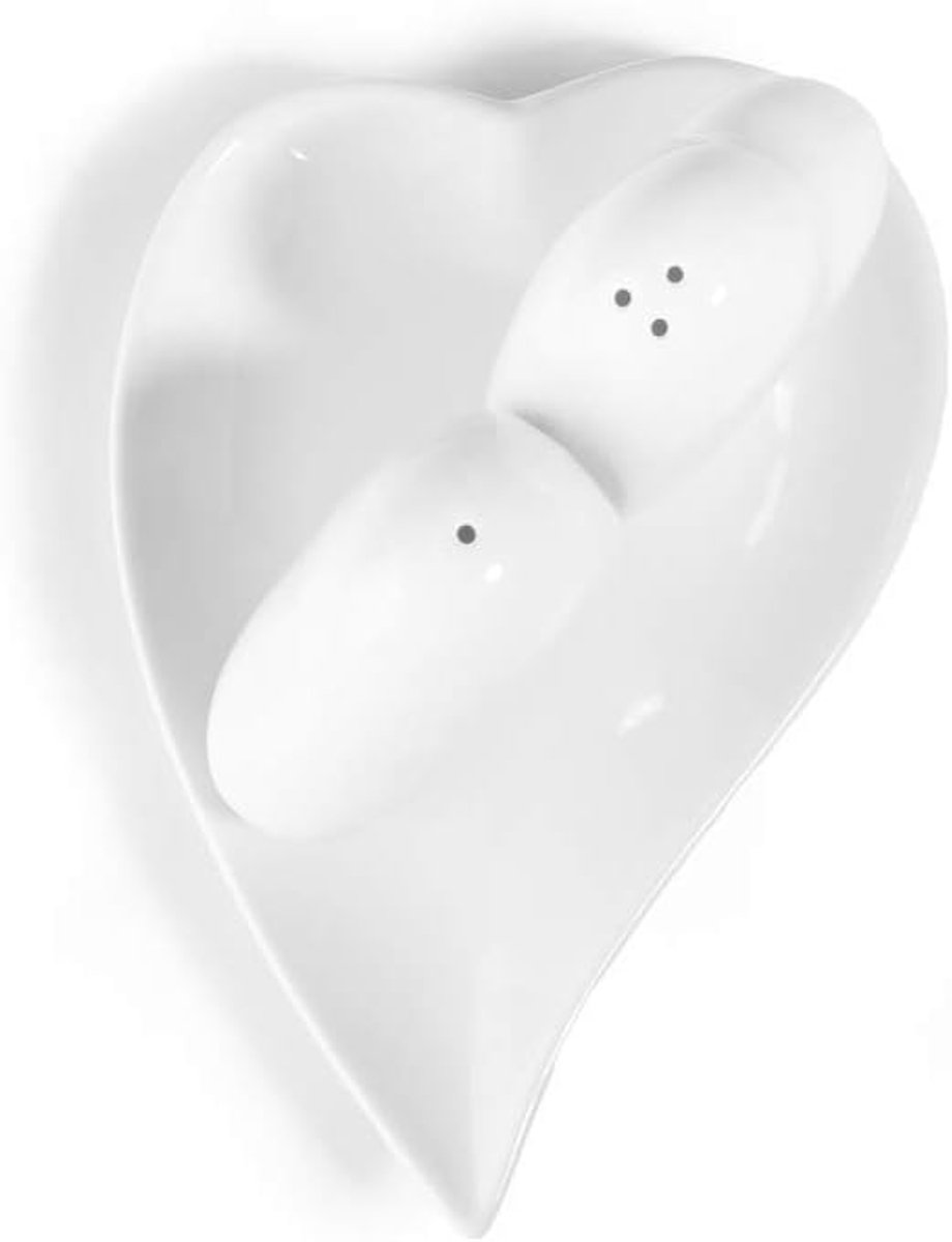 Klassieke hartschaal hartvorm 7 cm - Set van 6
