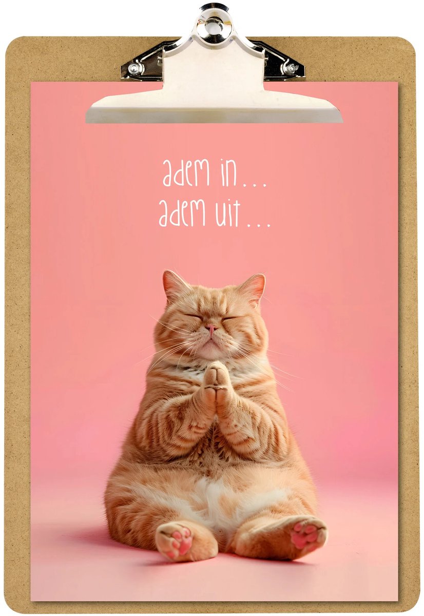 GiveX - A4 - Poster incl klembord - Adem in Adem uit
