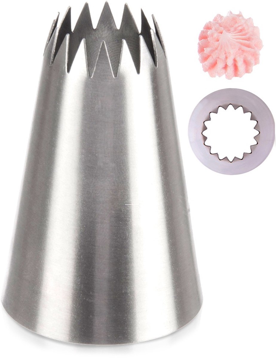 Spuitmond Edelstaal Ster - Spuitmondjes voor Spuitzak - Decoratie - Cupcake