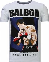 Balboa - Rhinestone T-shirt - Wit