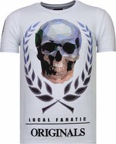 Skull Originals - Rhinestone T-shirt - Wit