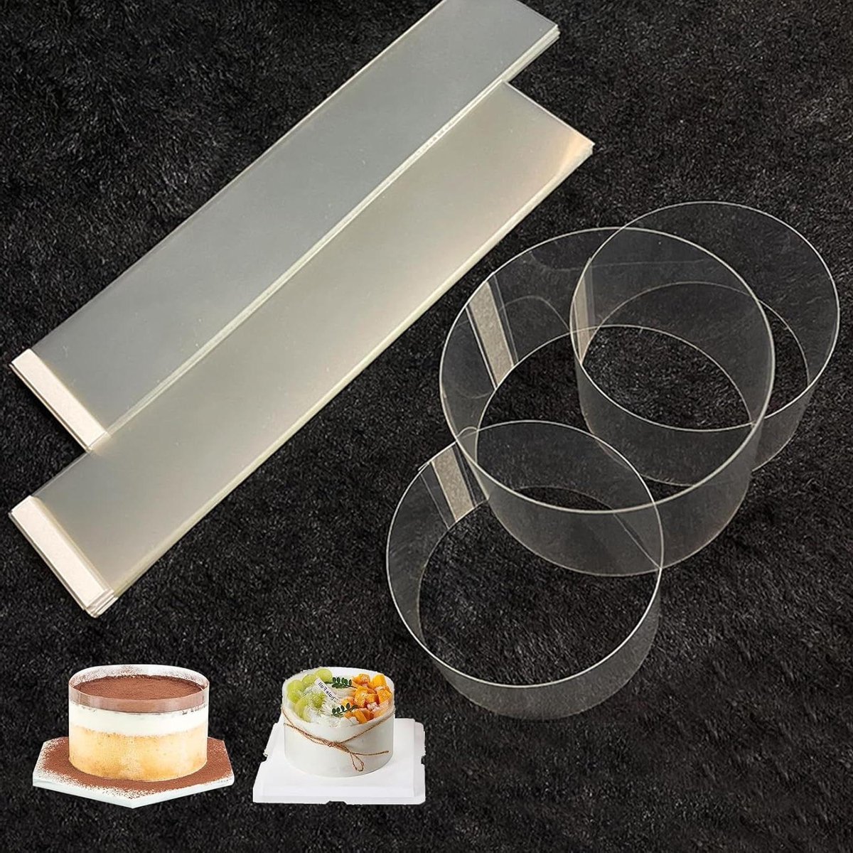 Cake Halsbanden voor Taartdecoratie en DIY Bakken - Set van 50 Stuks Mousse Cake Strips