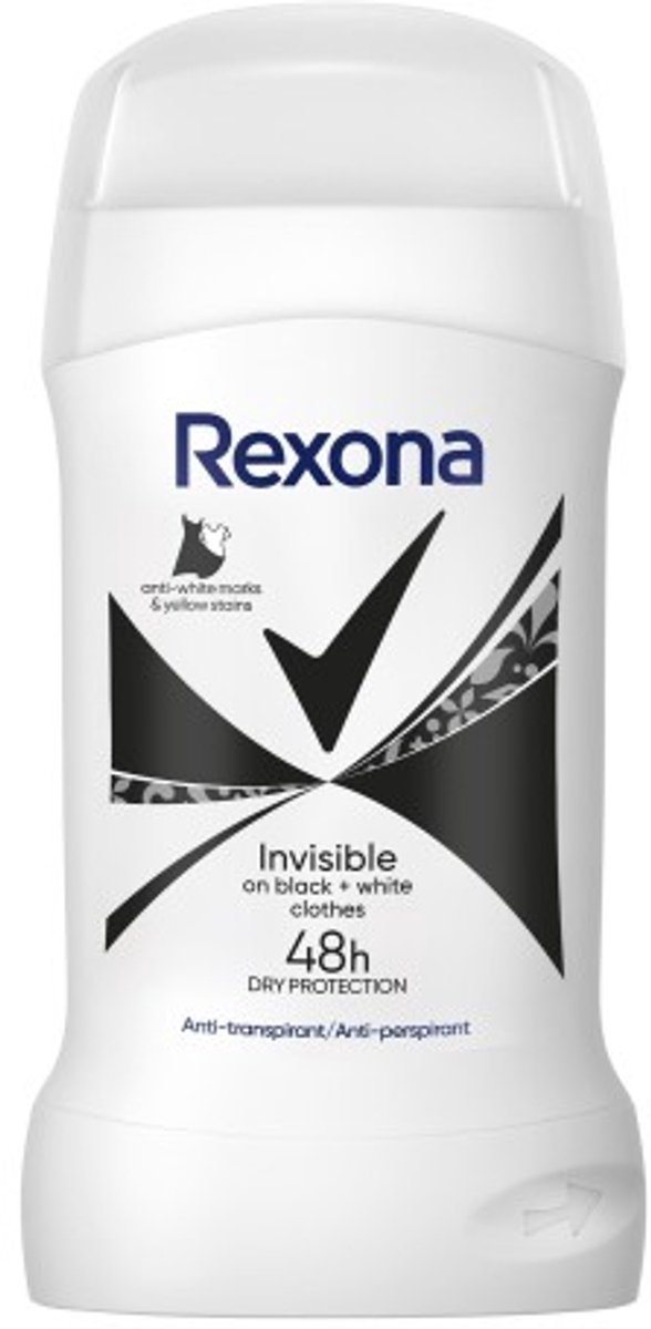 Rexona Dames Antiperspirant Stift - 48uur Invisible - Alcoholvrij, 50 ml