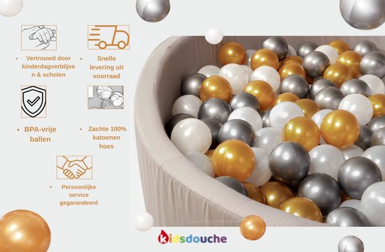 KiddyMoon Rond Ballenbad Fluwelen Ballenbad 90X30cm/200 KiddyMoon Rond Ballenbad Fluwelen Ballenbad 90X30cm/200