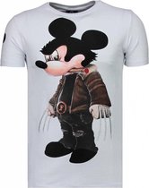 Bad Mouse - Rhinestone T-shirt - Wit