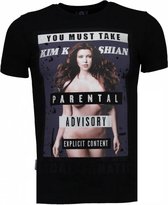 Kim Kardashian - Rhinestone T-shirt - Zwart