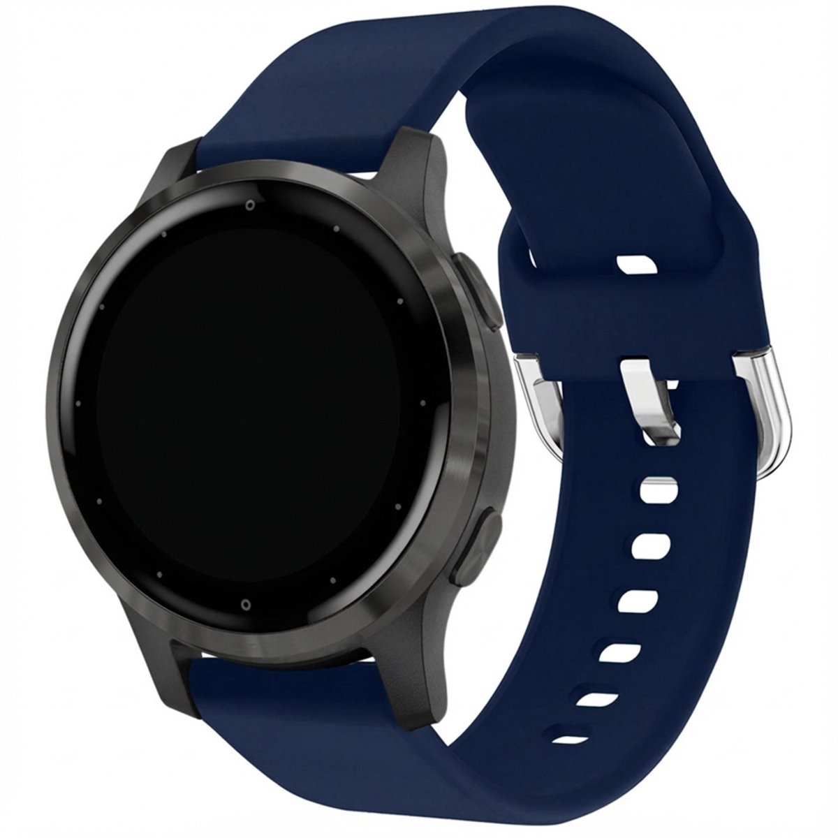 Siliconen bandje - Geschikt voor Geschikt voor Garmin Vivoactive 4L - Donkerblauw