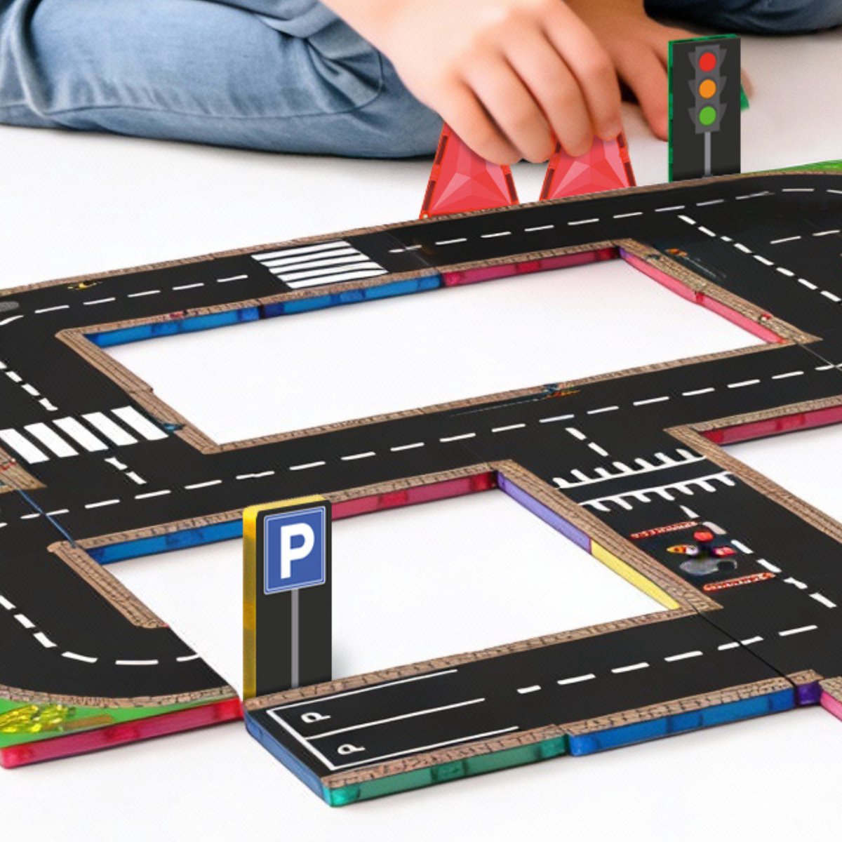 Coblo Magneet Toppers Wegen 60 stuks - Magnetische Wegen - Magnetisch speelgoed - Educatief speelgoed - Cadeau kind - Speelgoed 3 jaar t/m 12 jaar — afbeelding 7