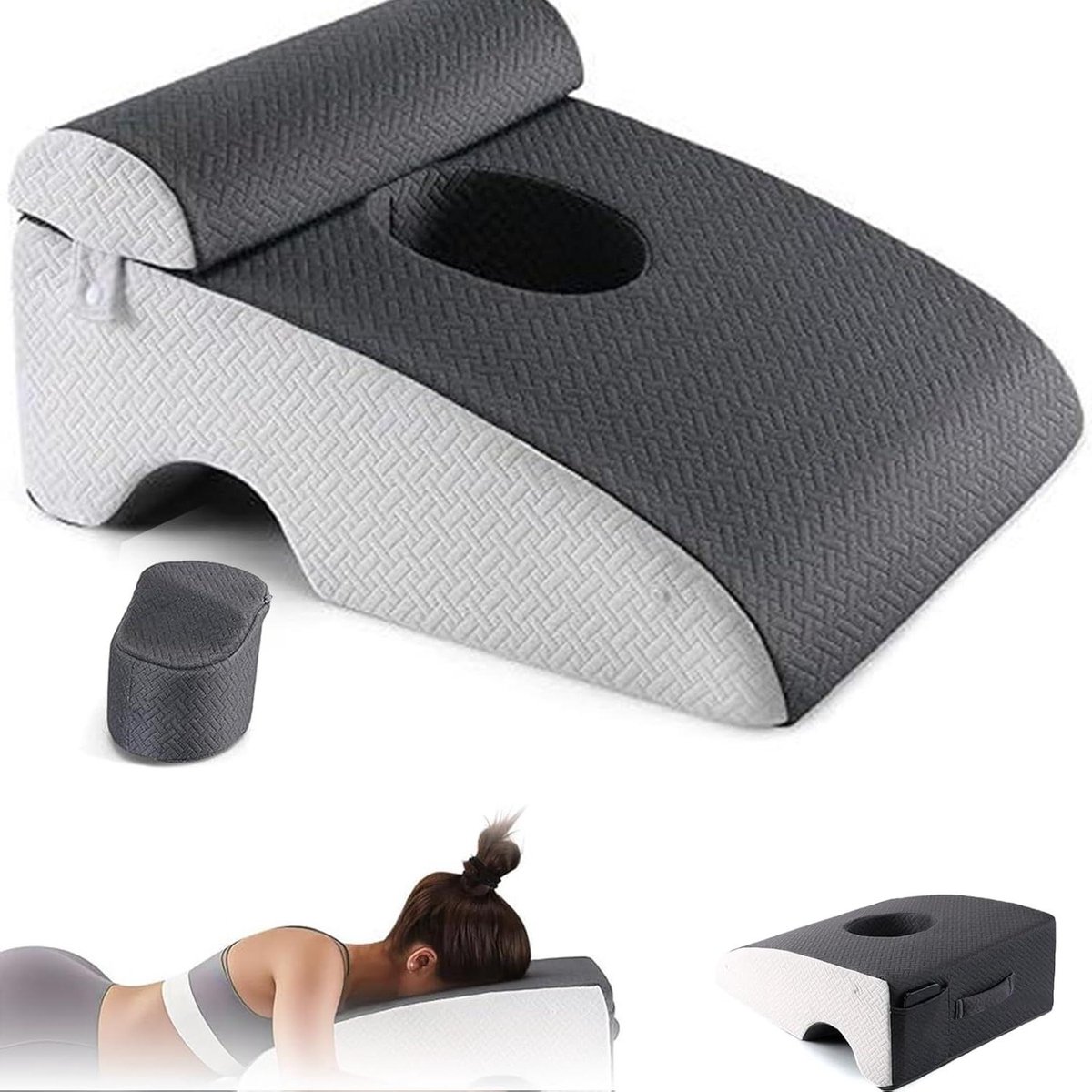 Oogchirurgie herstelkussen voor buikslapers met massagehoofdsteun