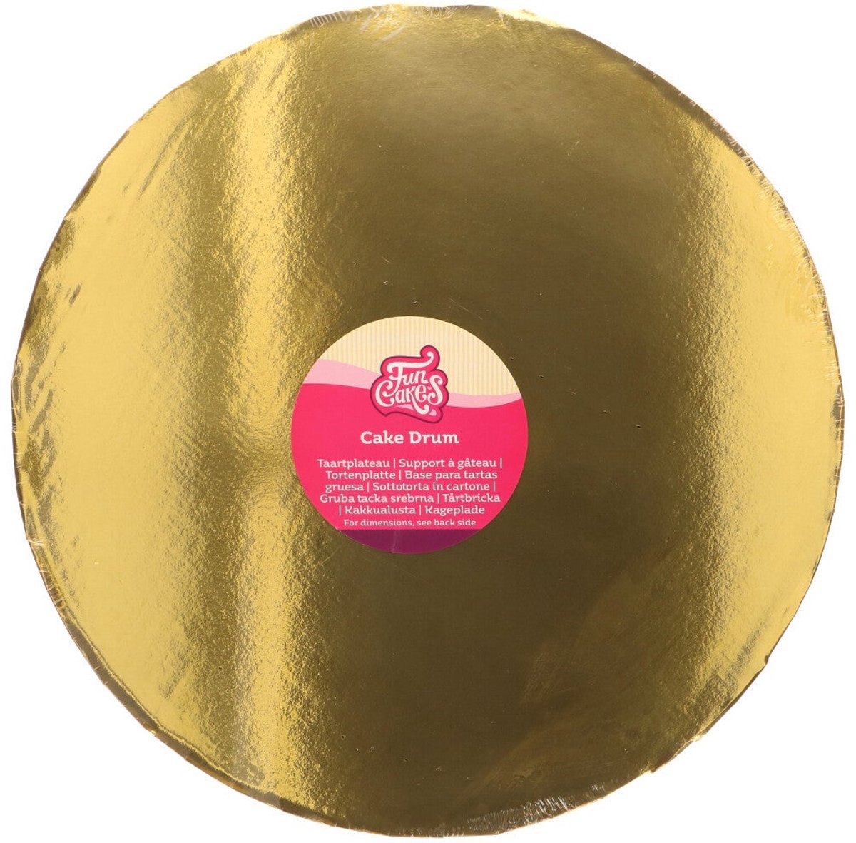 FunCakes Cake Drum Rond - Goud - Ø35 cm / 20 mm - Taartonderlegger - Taartkarton
