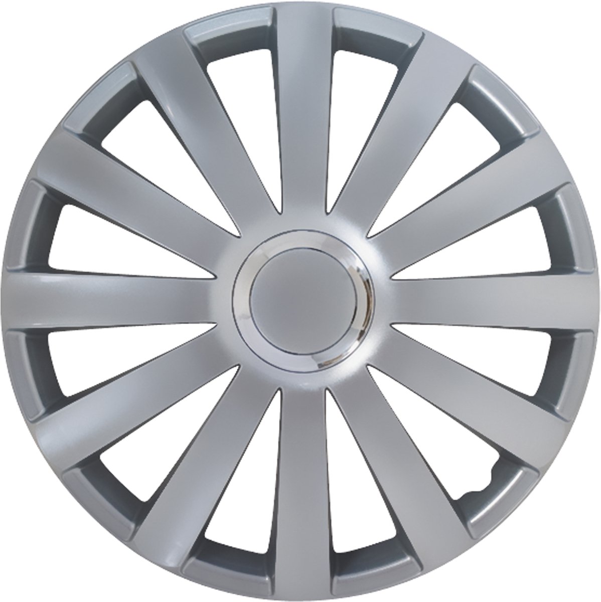 Gorecki Carpoint wieldoppen spyder pro 14 inch abs zilver set van 4