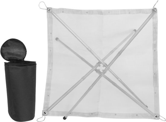 Camping Vuurplaats Driepoot - Vouwbaar RVS Kampvuur Rooster (42x42x32 cm, Zilver) van Merkloos — afbeelding 4