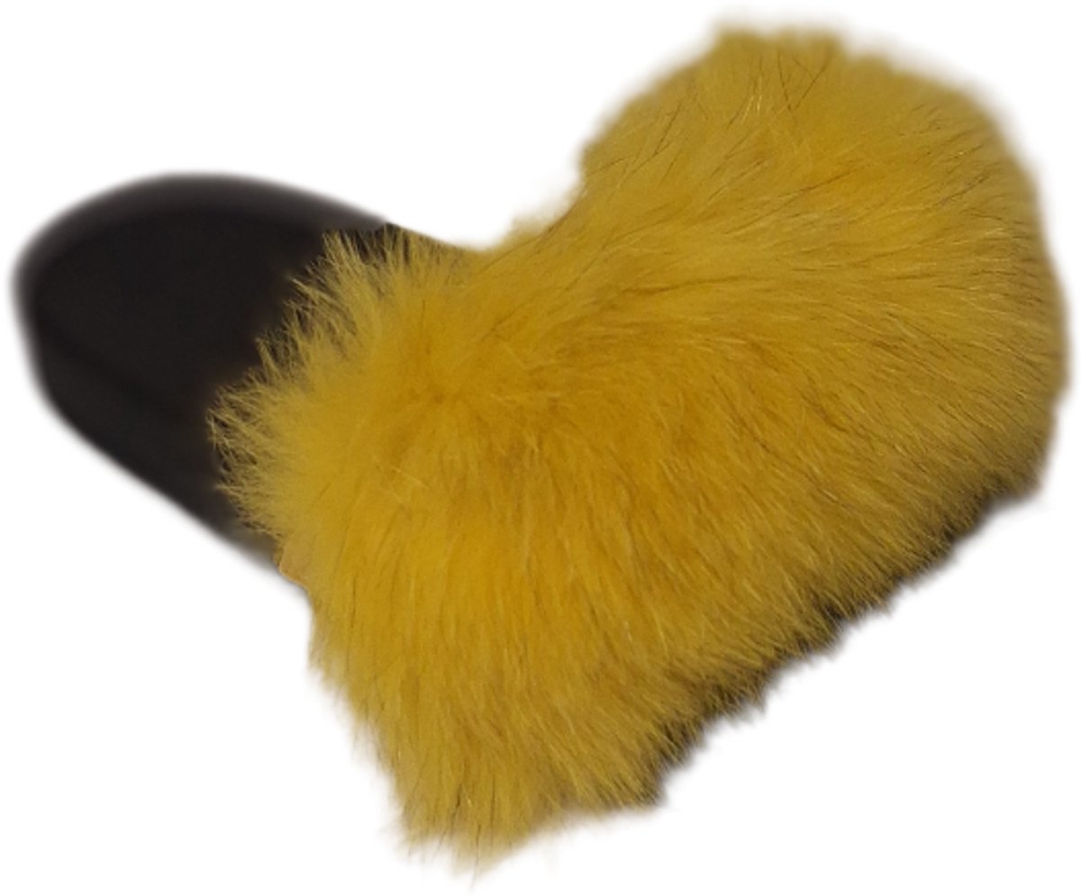 FLUFFY-SLIPPER-YELLOW-SIZ 39