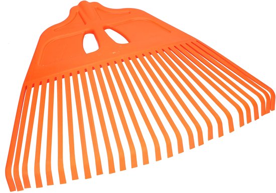 KOTARBAU® Bladhark, Tuinhark van Kunststof, 27 Tanden, Oranje- met Aluminium Steel, Gazonhark, Waaierbezem, Lichtgewicht Hark, Stevige Hark, van Merkloos	 — afbeelding 5