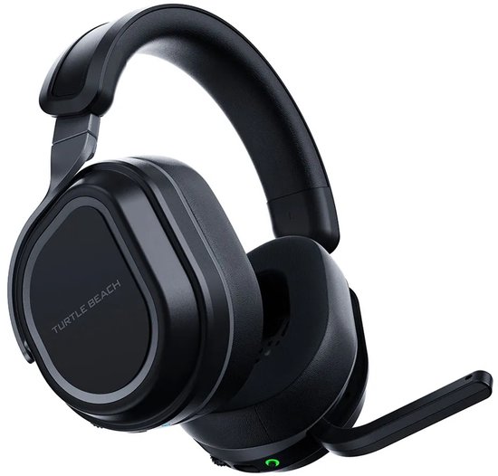 Zwarte Turtle Beach Stealth 700 Gen 3 gamingheadset met microfoon, aan de voorkant gefotografeerd.