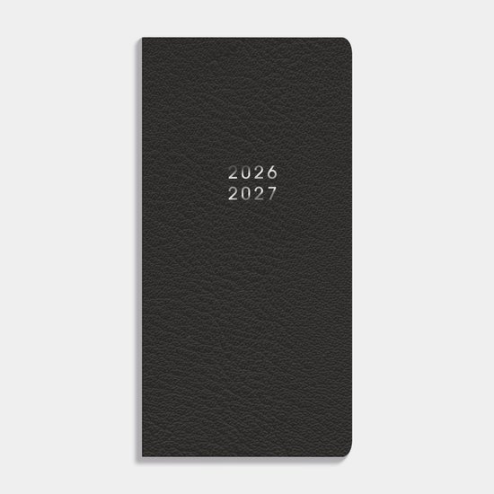 Hobbit - Zakendagagenda Pocket 2026-2027 - Afsprakenagenda - 1 week over 2 pagina's - (7 x 14 cm) - Lederlook zwart