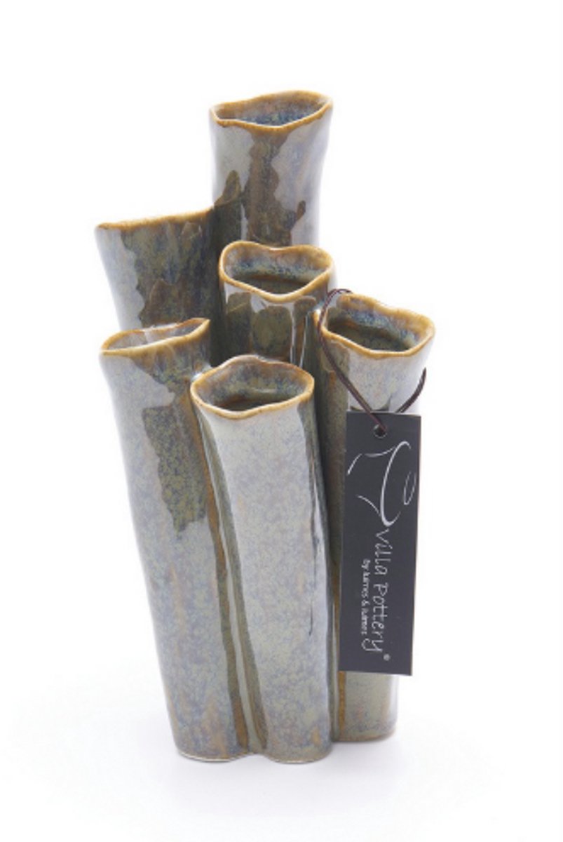 Villa Pottery Vaas - Villa Pottery - Decoratie - Woondecoratie - porselein - waterdicht - New Juul 1_2 Blue Reactive Blauw