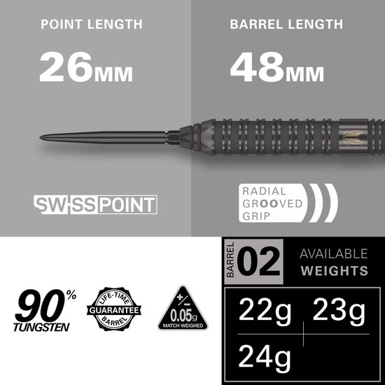 Target Bolide Void 02 Swiss Point 90% - Dartpijlen - 22 Gram van Target — afbeelding 5