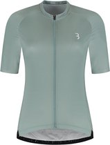 Maillot de Cyclisme BBB Cycling DonnaFit R - Maillot de Cyclisme Durable pour Femmes Manches Courtes - 15-25 °C - Maillot de Cyclisme Respirant VTT et Route - 3 Poches Arrière - Sage Vert