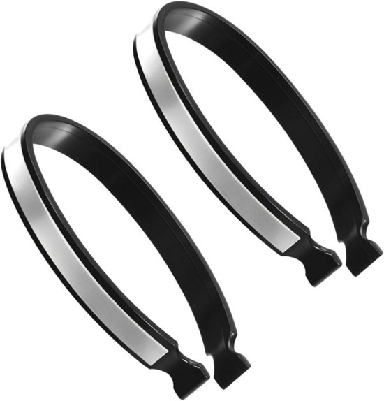 Rieba® Broekklemmen 2 Stuks – Met Reflectie - Kunststof - Broekklem voor op de Fiets - Verhoogt de Veiligheid - 1 Paar - Zwart
