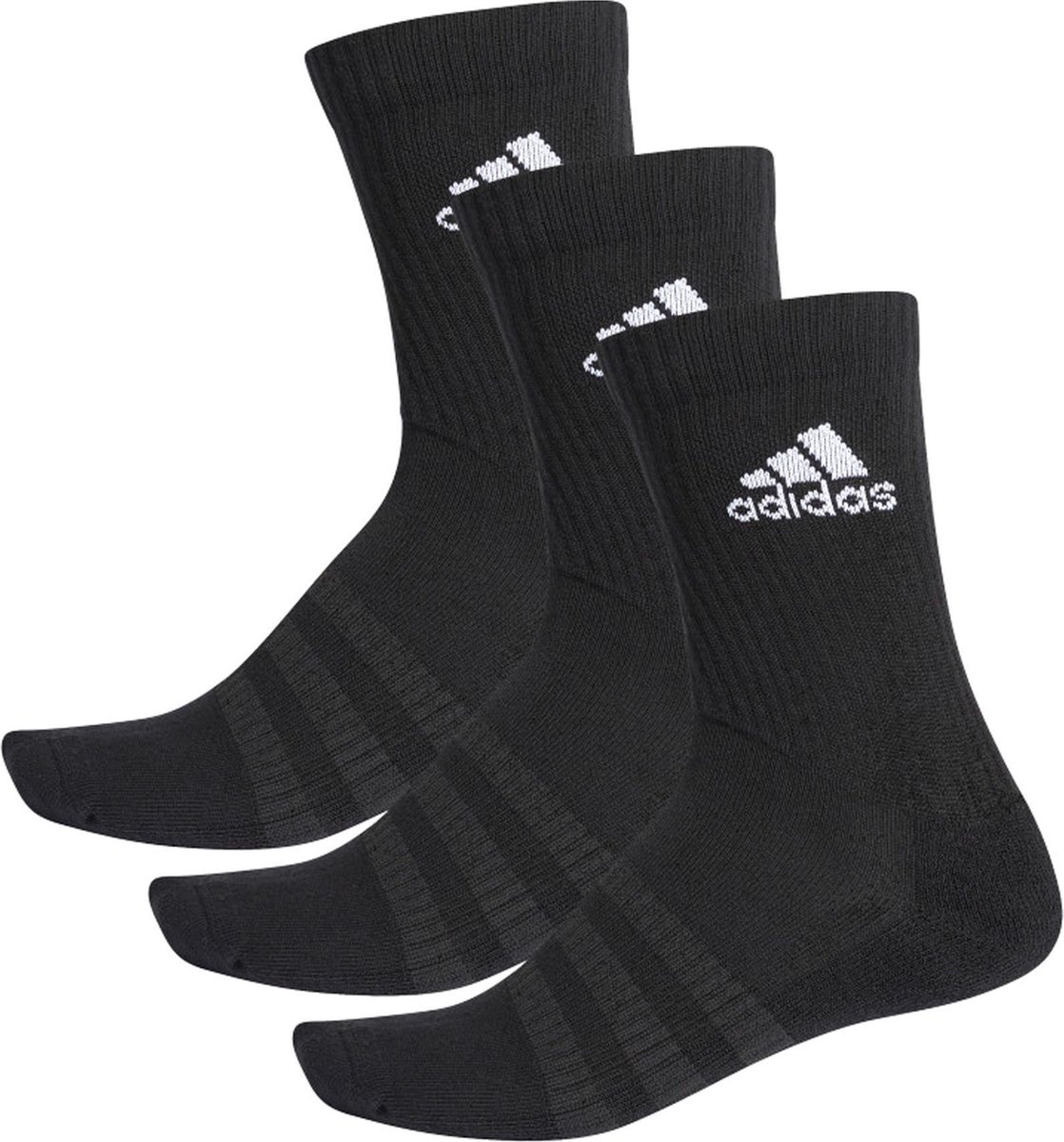 adidas Cushioned Crew Socks 3 Pairs Crew Sokken 37 39 Zwart