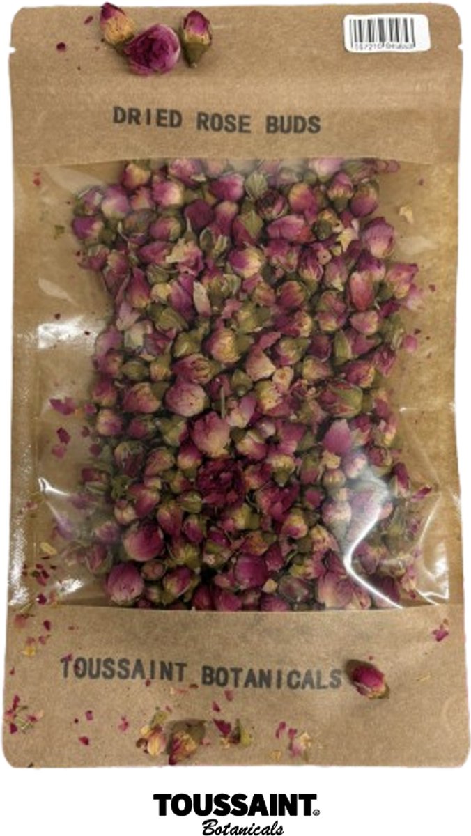 Rozenknoppen - Rosa Damascena - 100% Natuurlijk - Biologisch - Gedroogde Rozenbloemen - Rose Buds - Cafeïnevrije kruidenthee - 50 gram - Gratis Verzending!