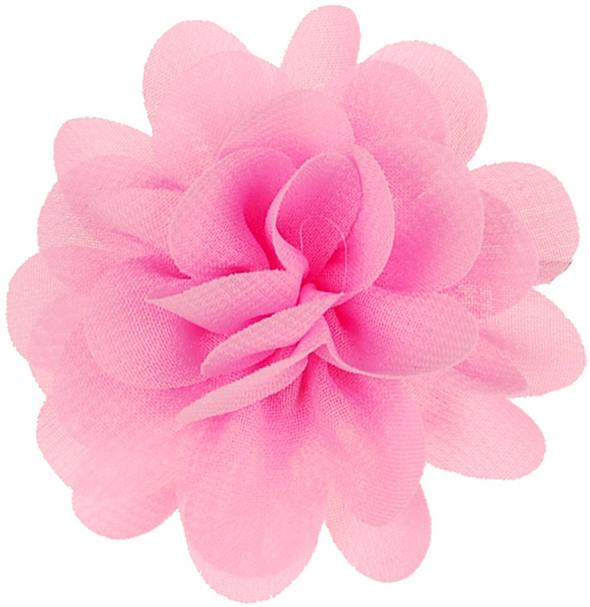 Haarclipje Bloem Roze Chiffonstof - 5,5cm