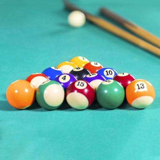 Set van 16 milieuvriendelijke poolballen voor kinderen - 32 mm - Mini biljartbal speelgoed - Pooltafel accessoire. van Merkloos — afbeelding 5