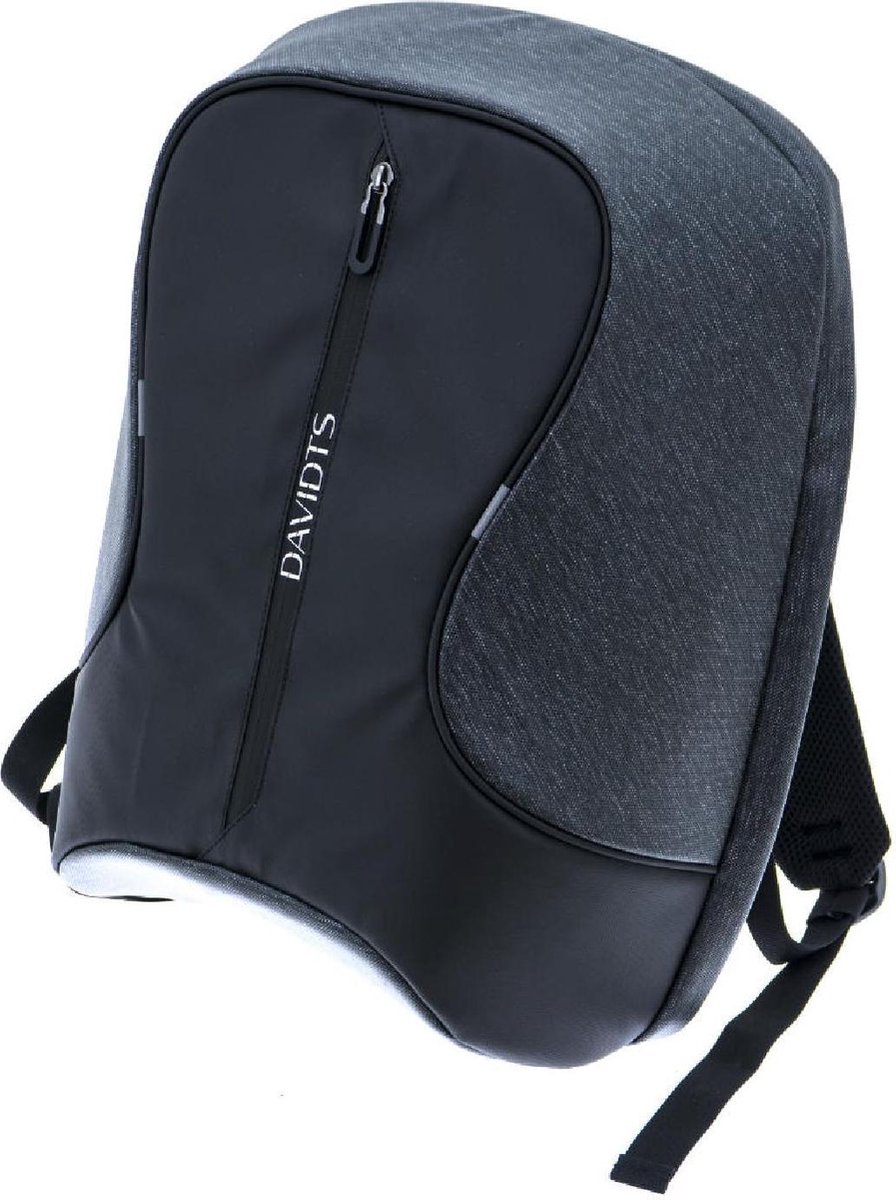 Davidt's Urban Traveler - Anti Diefstal - Laptop Backpack - 17 inch - zwart / grijs