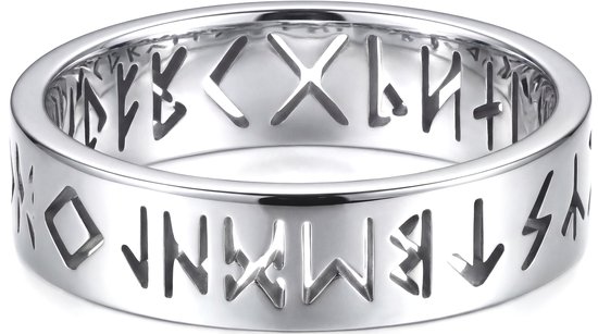 Ring Homme Acier Couleur Argent - Bagues Acier Mauro Vinci - Avec Coffret Cadeau - Style Romain - Bijoux Homme - Taille 8