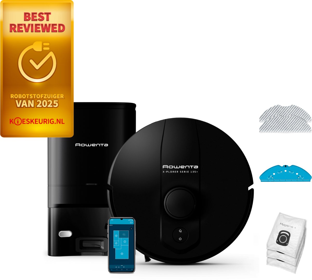 Rowenta X-Plorer Serie 135 Robotstofzuiger Zwart met - afbeelding 2