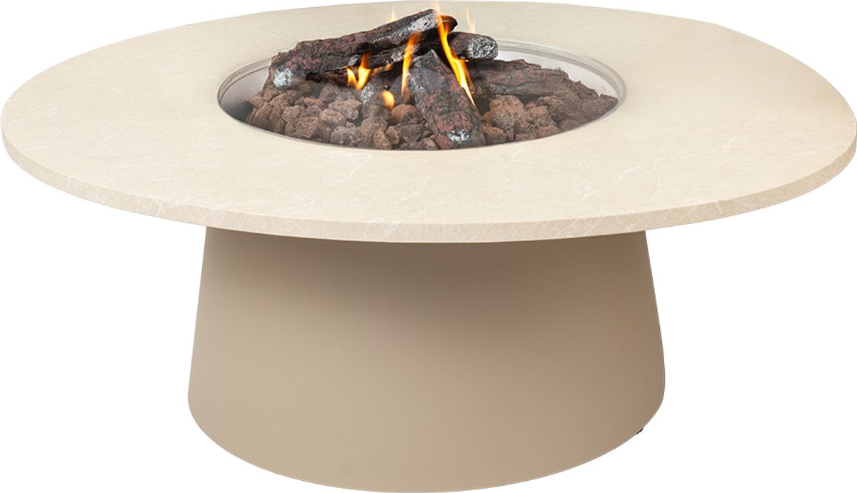 Cosi Cosidune Sandy Beige Vuurtafel - Ideaal bij een loungeset - Inclusief ronde brander