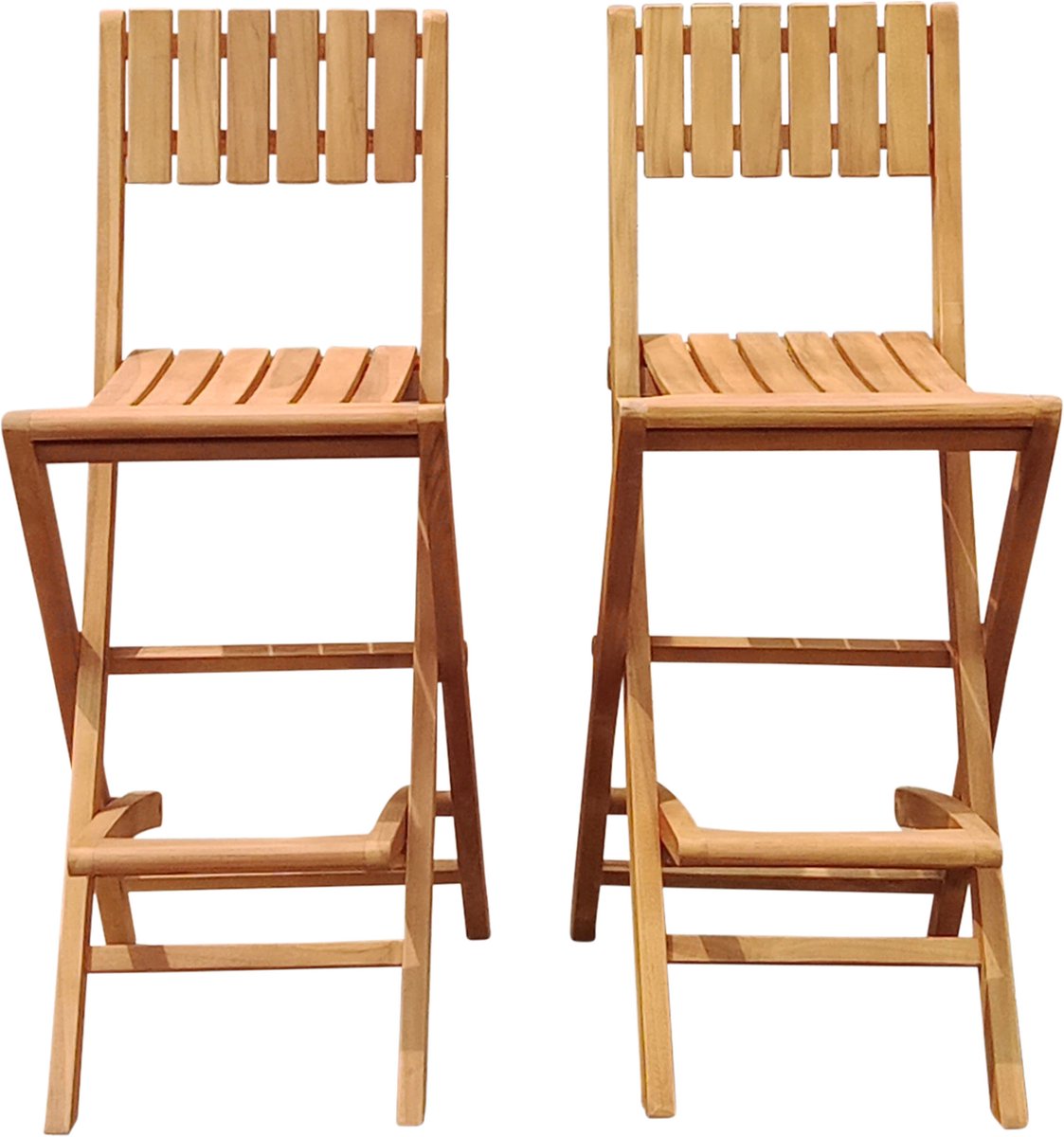 AXI Bruno Teak Barkrukken – Set van 2 – Opklapbare Teakhouten Barkrukken voor Buiten – Comfortabele Zithoogte – Geschikt voor Tuin en Terras