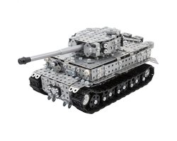 Metalcraft Tiger Tank Modelbouw incl gereedschappen | World Of Tanks | Metalen Constructie Speelgoed | WW2 Army auto constructie modelbouw | Educatief militair & leger bouwpakketten voor kinderen & volwassenen | 1286 onderdelen
