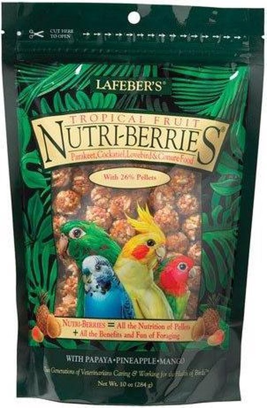 Lafeber Nutri-Berries Tropical Fruit Parkieten 284g