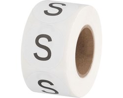 Letter S Inventory Labels - 1 Inch Capital Letter Stickers - Zelfklevende Ronde Cirkel Codering Dots Labels - 500 Stuks voor Kantoor en Opslag