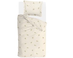 Walra Dekbedovertrek Sunset Blossom - 140x220 - 70% gerecycled Katoen (GRS) / 30% Katoen (BCI) - Off White