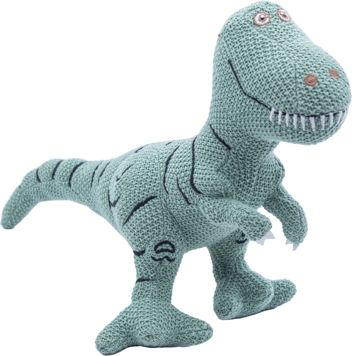 Cute since 1999 - Dinosauruspark - Valoy Groene Dinosaurus - Katoen Knuffel - 37cm x 10 cm