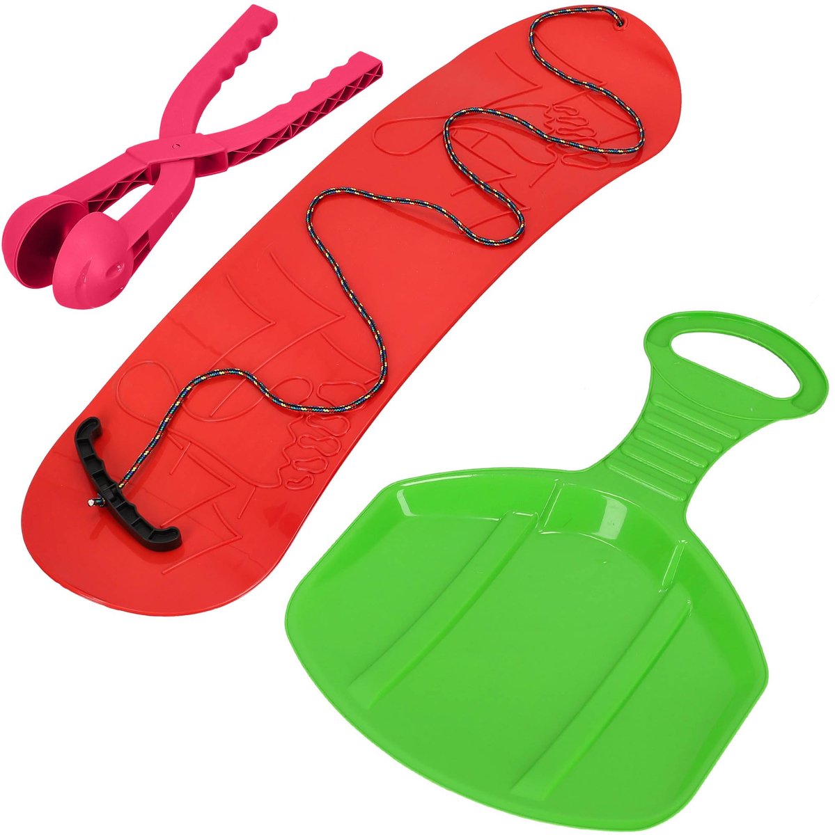 KOTARBAU® Speelgoed Snowboard 68×20 cm PVC Sneeuwschijf 34×53 cm Sneeuwbalmaker Slee Schotel Slee Plastic Sneeuwballenmaker Sneeuwglijder Sneeuw Speelgoed Groen