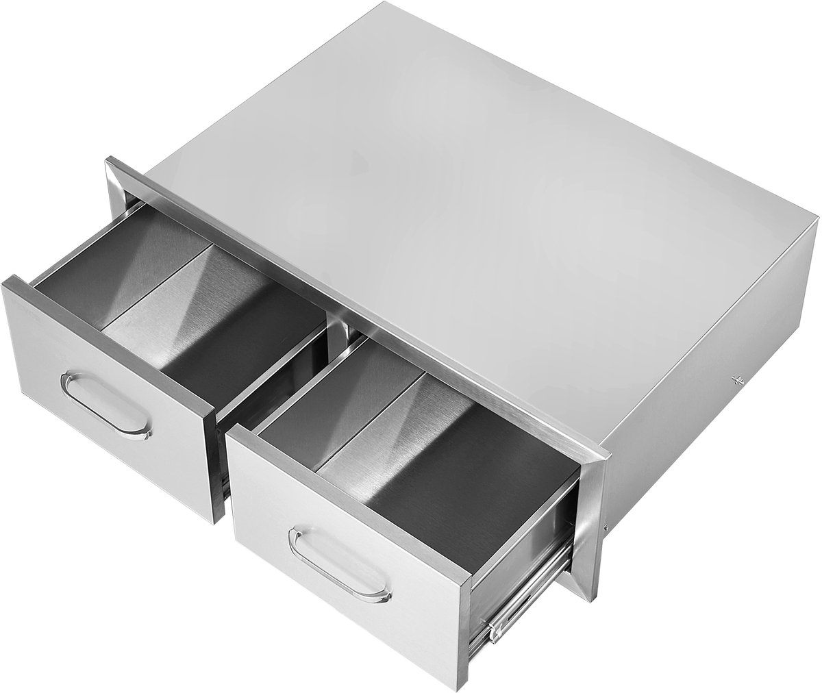VEVOR Ladekast 30”X10” Bbq Drawer Double Horizontal Drawers Chest of Drawers Outdoor Kitch