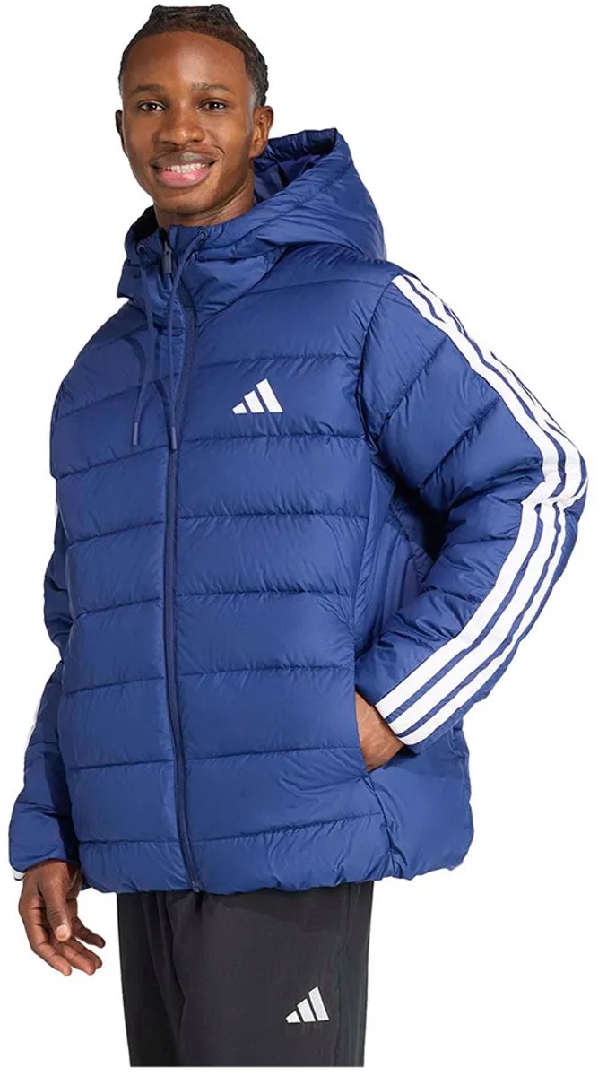 Adidas Essentials Climawarm 3 Stripes Synthetic Down Jas M Man Blauw