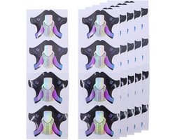 MK Stoer -Nagelsjabloon - Gelnagels - Verlenging - Reflecterend - Zelfklevend - Accessoires - Modelering - Geschikt voor Verlenging Gelnagels - Reflecterend - 100 stuks.