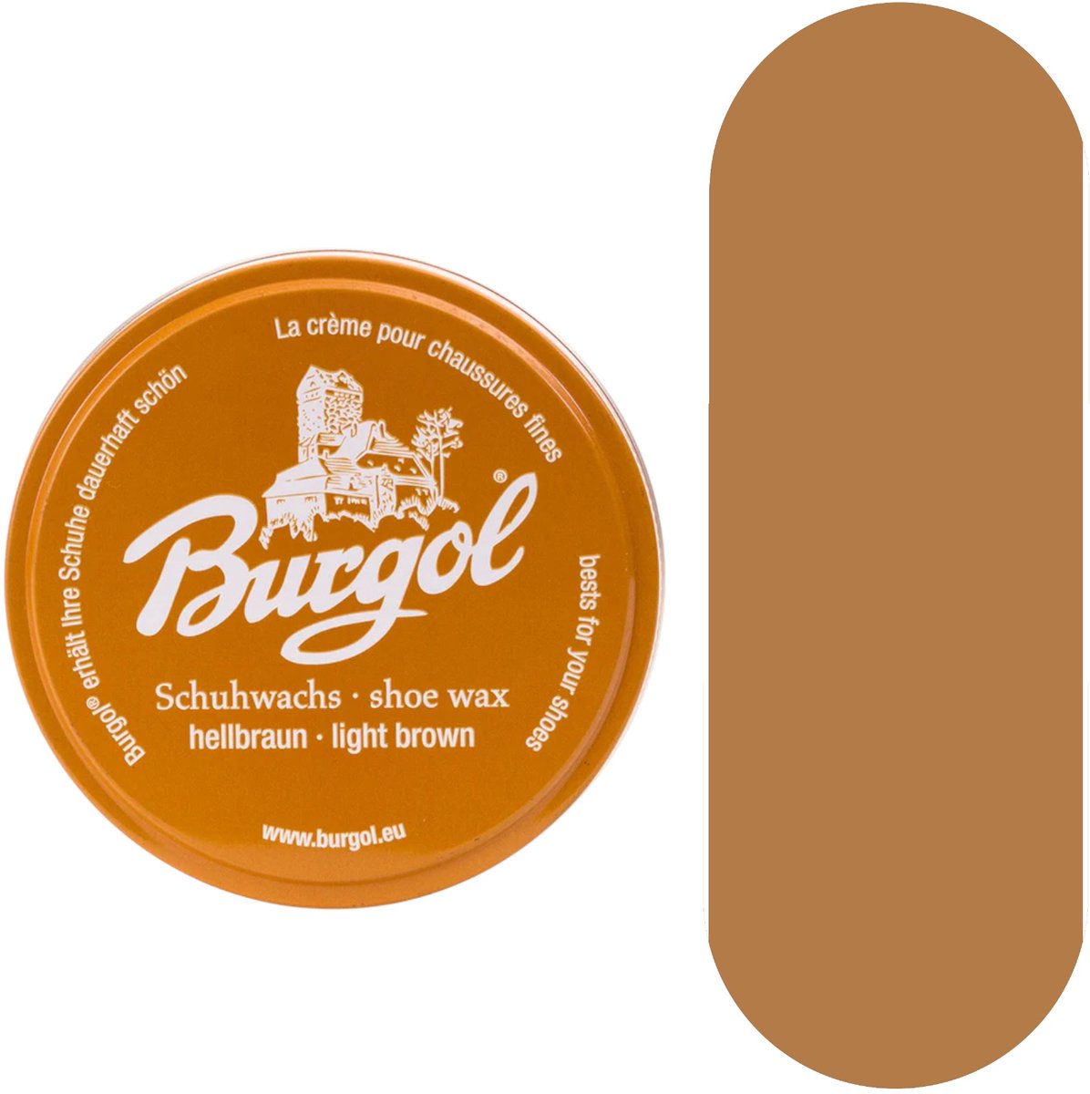 Burgol Shoe Wax - Schoenwax voor hoogglans en bescherming - 100ml - (031) Lichtbruin