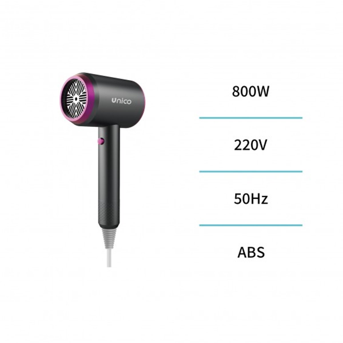 Unico Professionele Föhn 800W thumbnail 3