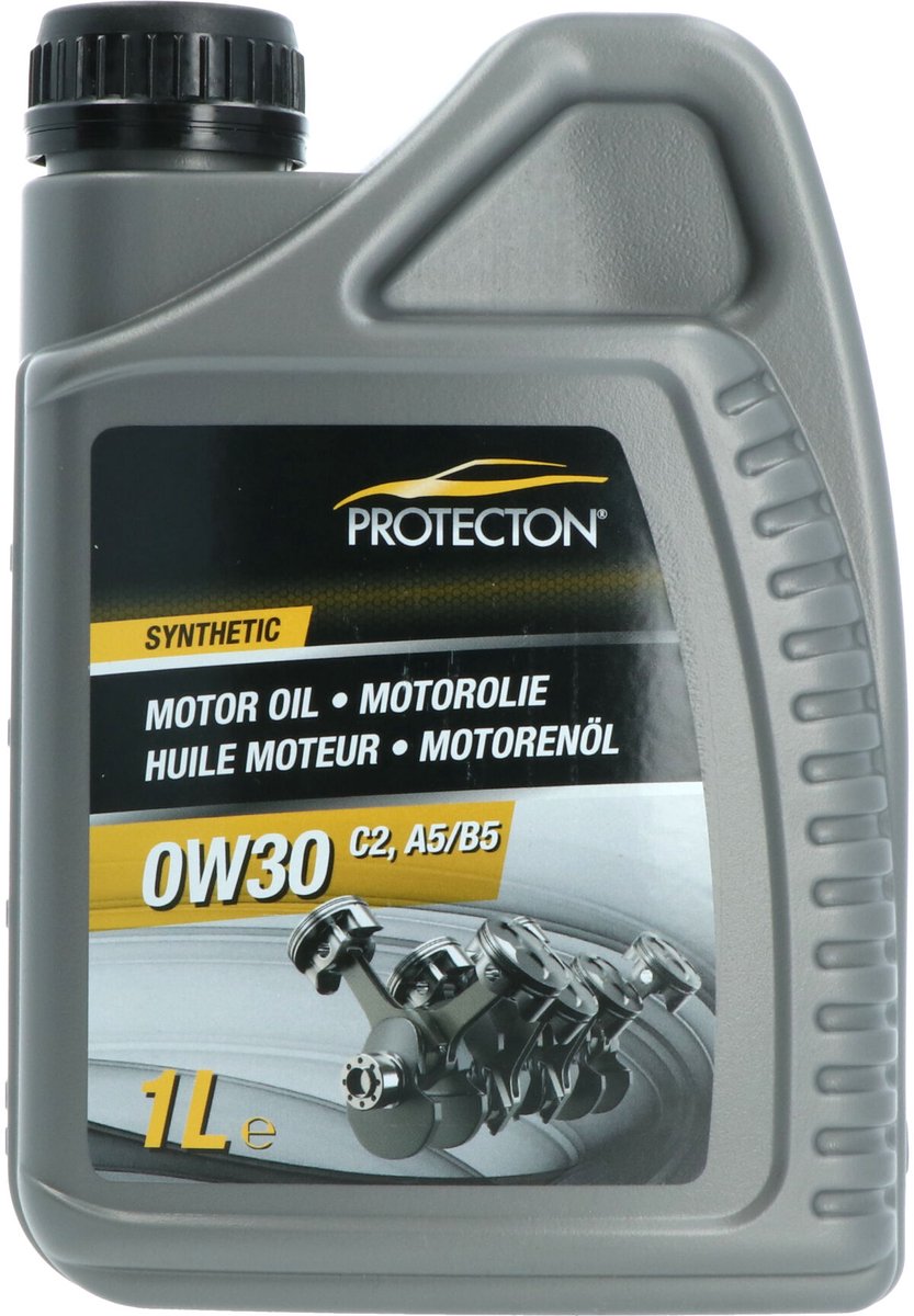 Protecton Motorolie - Vol synthetisch 0W-30 C2 - Long Life - Voor motoren met DPF- en/of TWC-technologie - Brandstof besparend - 1 Liter
