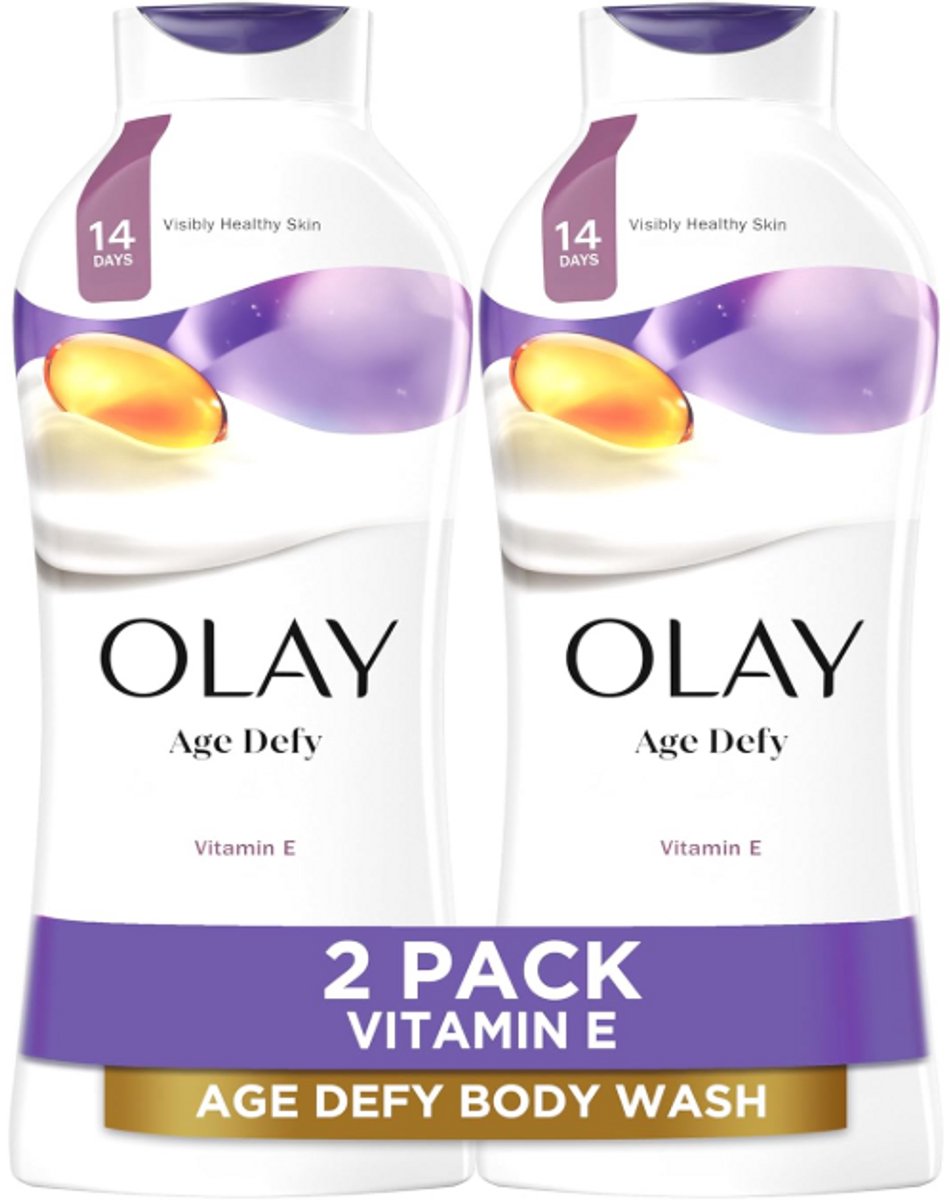 Olay Age Defying Body Wash voor Vrouwen – Hydraterende Douchegel met Vitamine E & B3 Complex – 24u Hydratatie – Voor Alle Huidtypes