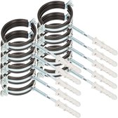 KOTARBAU 10 pces Collier Serrage Tuyau, Acier Galvanisé, 2,5", Noir